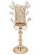 Keskor Candle Holder Metal in Gold Color 14x14x38cm 1pcs