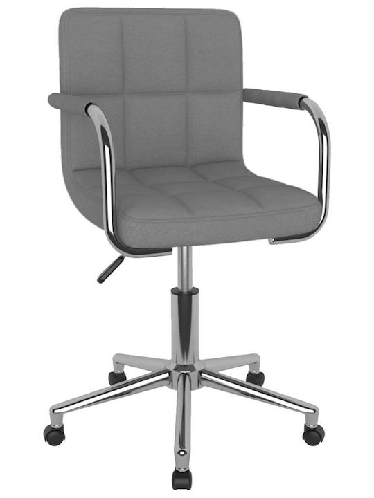 Rotating Chair Visitor with Arms & Wheels in Gr...