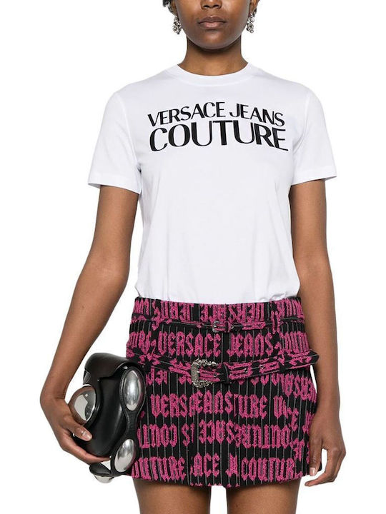 Versace Damen T-Shirt White-Black