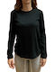 Damen Bluse Langärmelig Black