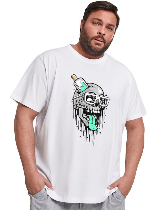 T-shirt Skull Illustration Pop Culture White