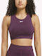 Damen Sport Crop Top Ärmellos Lila