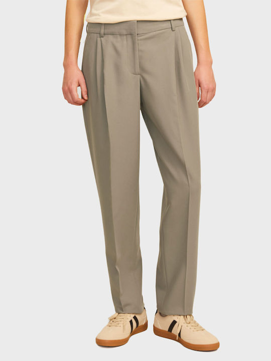 Jack & Jones Femei Tesatura Pantaloni cu Croială Relaxată Dark Beige