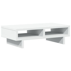 vidaXL Desktop Stand Monitor Composite Wood Whi...