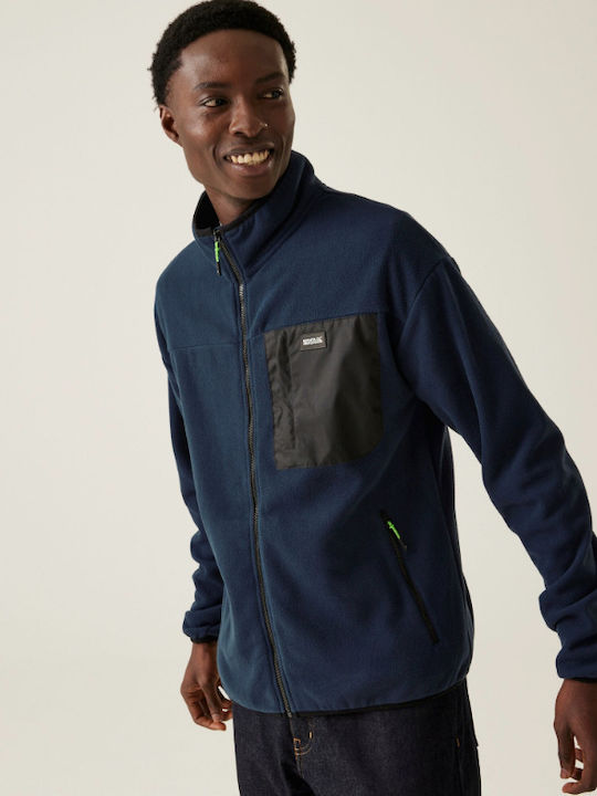 Regatta Full Ανδρική Ζακέτα Fleece ΜΠΛΕ ΣΚΟΥΡΟ