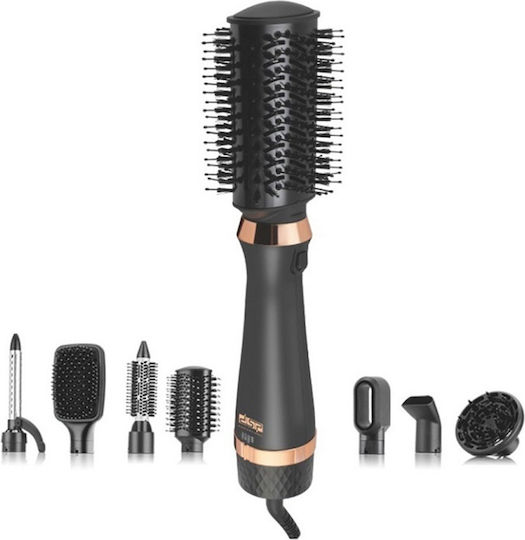 50084 Elektrische Bürste mit Luft zum Glätten und Locken 1200W Schwarz / Roségold