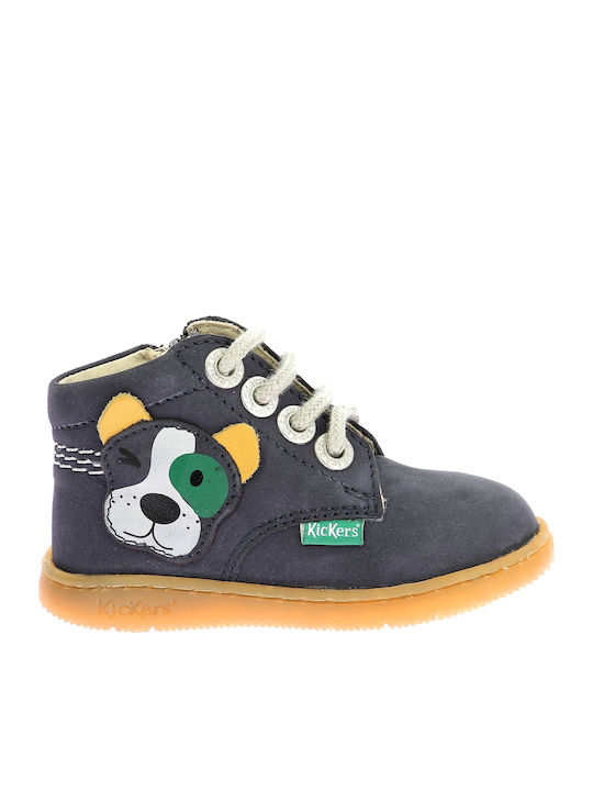 Kickers 103 Marine Suede Παιδικά Μποτάκια με Κο...