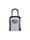 Wall-Mounted Combination Key Holder Metallic with Combination Dial 5 Hooks 9.5x3.4x11.6cm