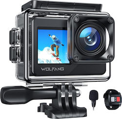 Wolfang GA120 Action Camera 4K Ultra HD Υποβρύχια με WiFi Μαύρη με Οθόνη