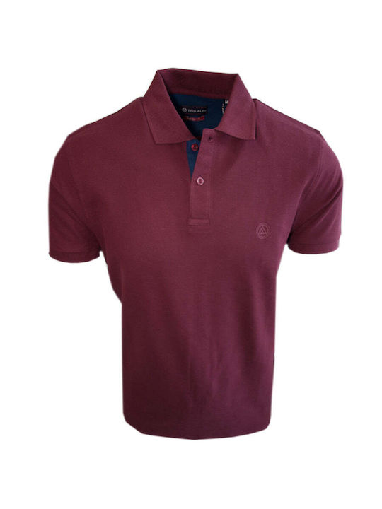 3Αlpha Men's Short Sleeve Blouse Polo Burgundy