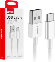 AMiO USB 2.0 USB-C male - USB-A 2m (03894) AMiO USB 2.0 USB-C male - USB-A 2m (03894)