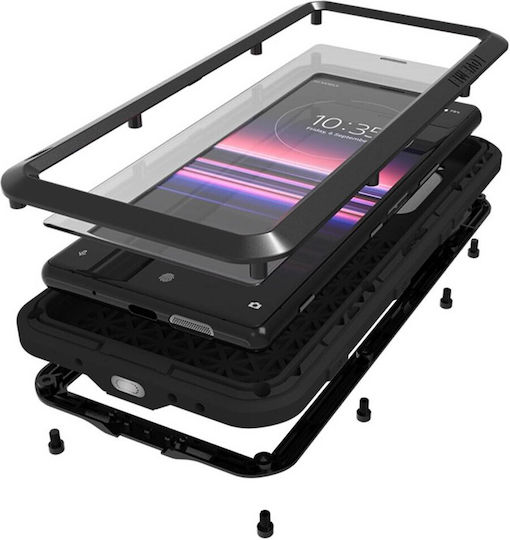 Love Mei Waterproof Case for Sony Xperia 5 Rain-Free Tempered Glass Powerful Black