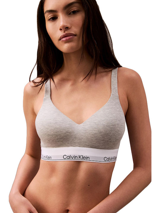 Calvin Klein Γυναικείο Αθλητικό Μπουστάκι Γκρι ...