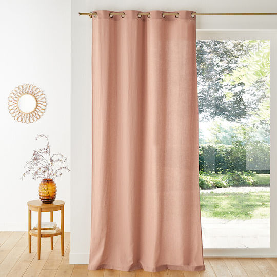 La Redoute Interieurs Κουρτίνα με Τρουκς Μπεζ 135x350εκ.