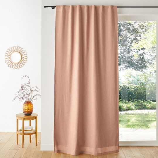 La Redoute Interieurs Κουρτίνα Συσκότισης με Τούνελ Μπεζ 135x350εκ.