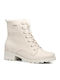 Leder Damen Chelsea Stiefeletten Weiß