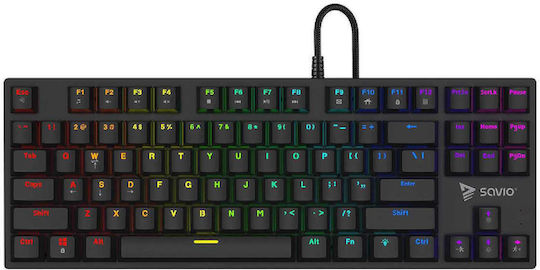 Savio Tempest X2 RGB Gaming Mechanical Keyboard Tenkeyless with Outemu Brown switches and RGB lighting (English US)