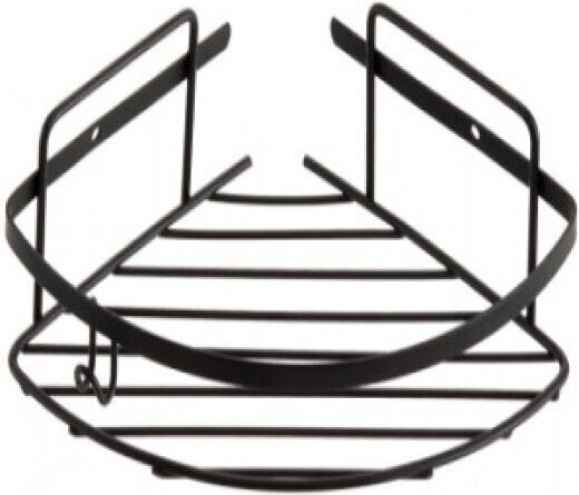 Tema Ecke An der Wand montiert Badezimmerregal Metallisch 18x18x7cm Schwarz
