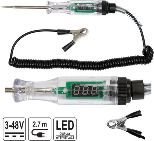 Yato Ανιχνευτής Τάσης YT-28667 με Εύρος Μέτρησης 3 - 48V