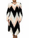 Women's Long Fur White-black-pink
