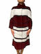 Frauen Pelz White-bordeaux