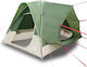 vidaXL Camping Tent Green for 4 People 300x300x...
