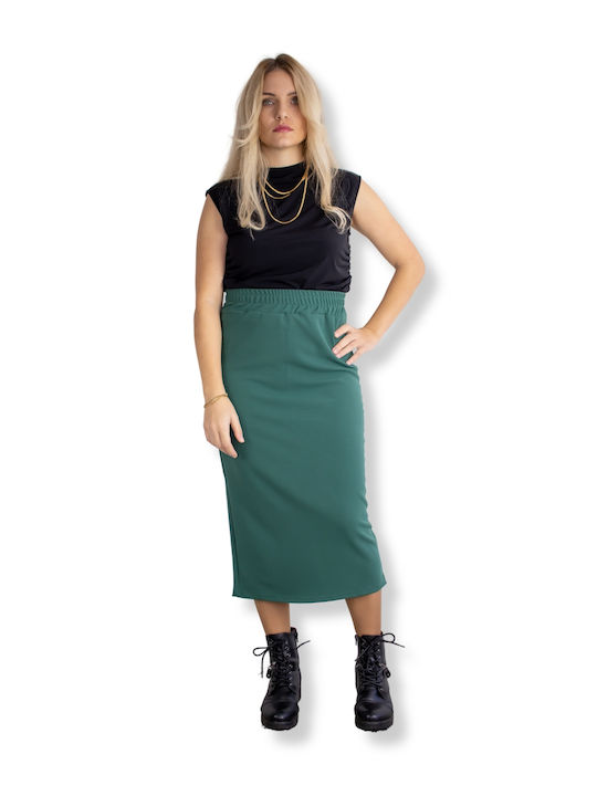 Voice Midi Skirt Green