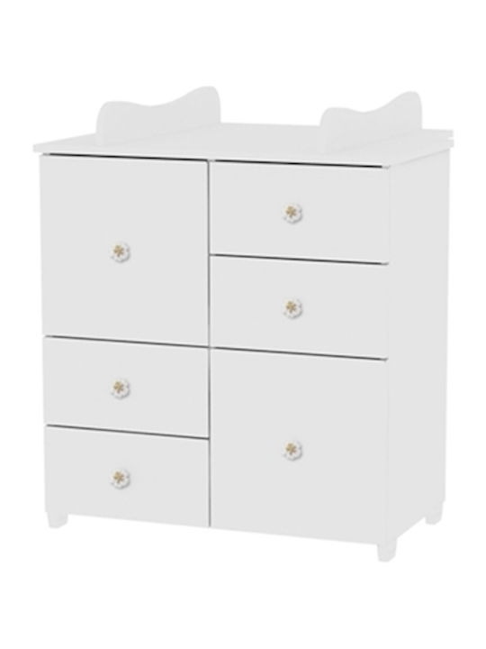 Baby Dresser with 6 Drawers White 83x71x96cm