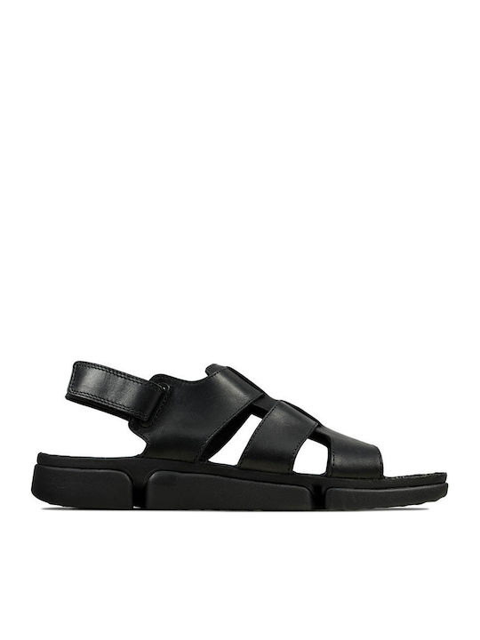 Clarks Cove Leder Herrensandalen in Schwarz Farbe