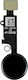 Black Home Button + Flex Cable Replacement Part Apple Iphone 7