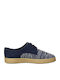 Leder Damen Oxfords in Marineblau Farbe