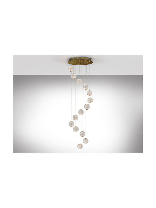 Pendant Light LED with Warm White Light Gold