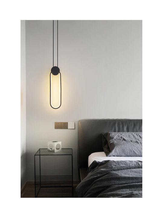 Home Lighting Ello Κρεμαστό Φωτιστικό Μαύρο LED με Ρυθμιζόμενο Λευκό Φως 20x5x100εκ.