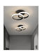 Home Lighting Ceiling Flush Mount Light 27cm Black with Integrated LED