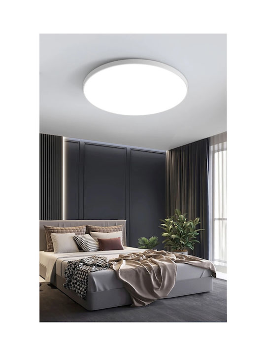 Home Lighting Πλαφονιέρα Οροφής Λευκή με Ενσωματωμένο LED