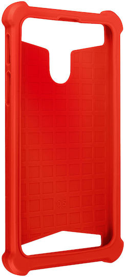 Universal Faux-Leather Shock Absorbing Case for 4.3" and 4.7" Smartphones – Red