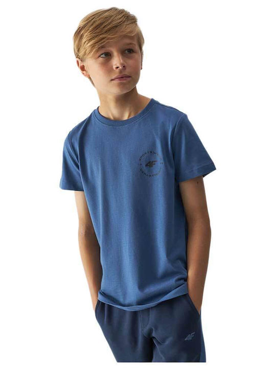 4F Kinder-T-Shirt Blau