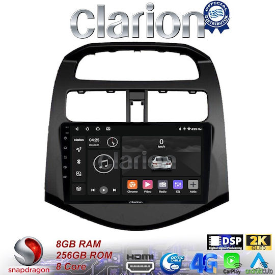 Clarion Car Audio System for Chevrolet Spark 2009>2016 (Bluetooth/USB/WiFi/GPS/Apple-Carplay/Android-Auto)