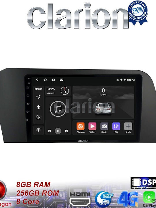Clarion Sistem Audio Auto pentru Hyundai Elantra 2021 > (Bluetooth/USB/WiFi/GPS/Apple-Carplay/Android-Auto) cu Ecran Tactil 9"