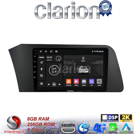 Clarion Ηχοσύστημα Αυτοκινήτου για Hyundai Elantra 2021 > (Bluetooth/USB/WiFi/GPS/Apple-Carplay/Android-Auto) με Οθόνη Αφής 9"