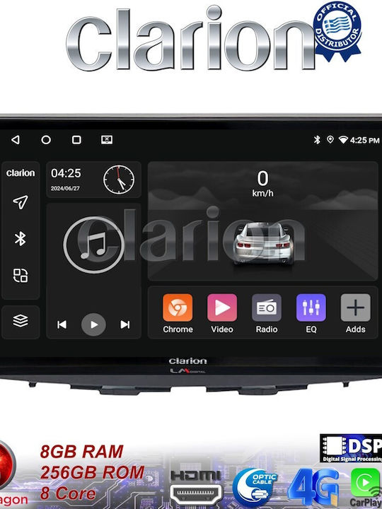 Clarion Car Audio System for Suzuki Baleno 2015 > (Bluetooth/USB/WiFi/GPS/Apple-Carplay/Android-Auto) with Touch Screen 9"