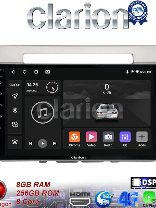 Clarion Sistem Audio Auto pentru Toyota Corolla Verso 2004 > 2009 (Bluetooth/USB/WiFi/GPS/Apple-Carplay/Android-Auto) cu Ecran Tactil 9"