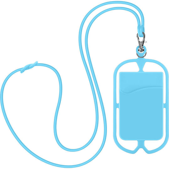 Universal Lanyard Case Smartphones Card-holder Neckpouch Series Blue