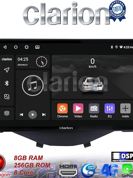 Clarion Автомобилна Аудио Система (Блутут/USB/WiFi/GPS/Apple-Carplay/Android-Auto) с Тъчскрийн 10"