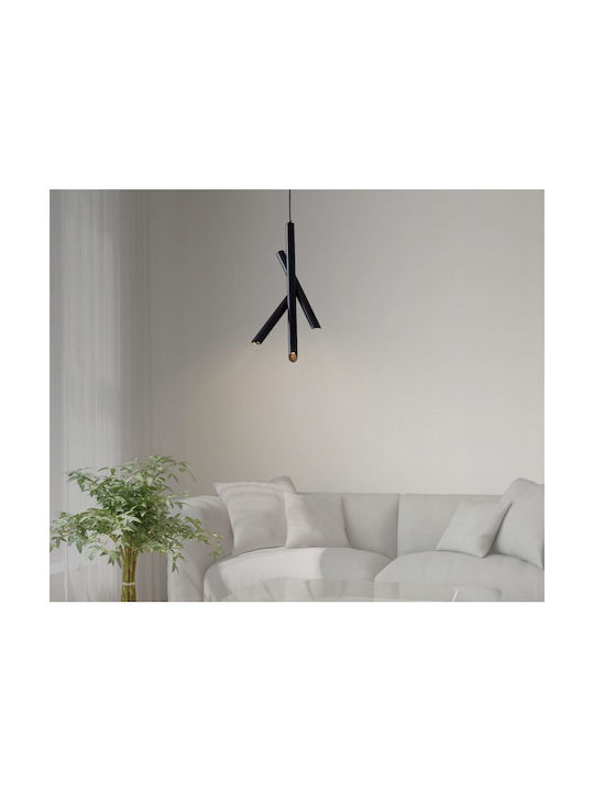 Luma Κρεμαστό Φωτιστικό Satin Black LED 24x55εκ.