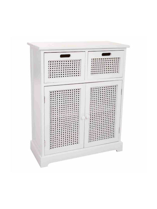 Sideboard Wooden White Sugarcane 60x29x75cm