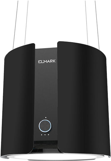 Elmark Απορροφητήρας Νησίδα 45cm Μαύρος με Wi-Fi