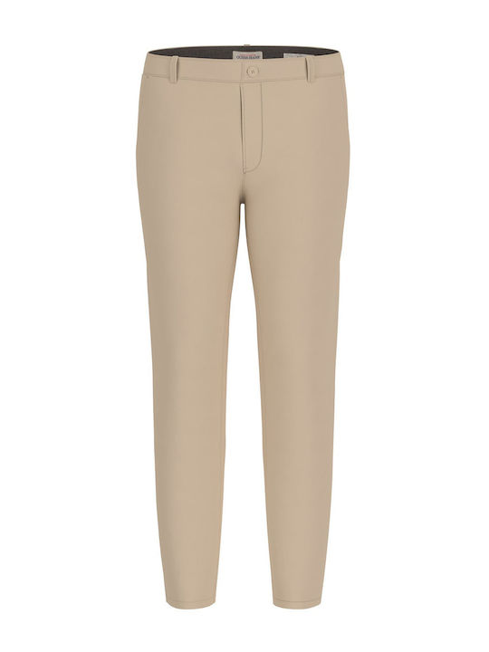 Guess Trousers Chino Elastic in Slim Fit Beige