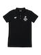 4F Women's Polo Blouse Short Sleeve Black