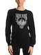 Women's Blouse Cotton Long Sleeve Black